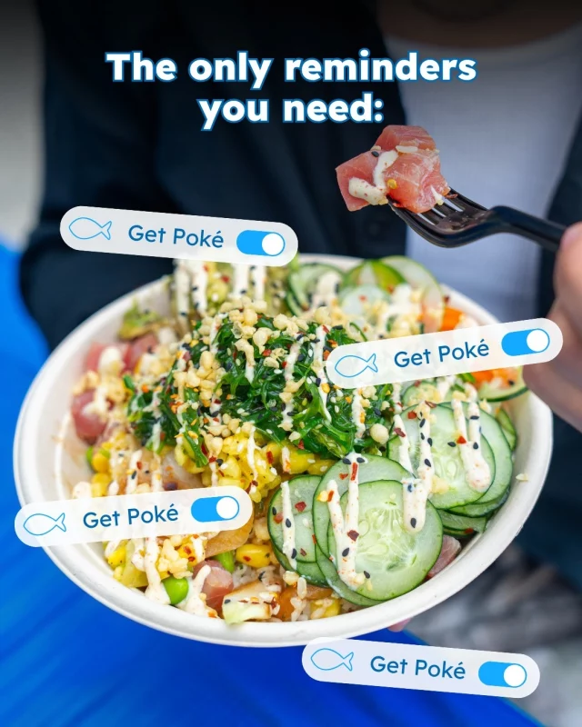 Set those reminders now 📲
Visit Island Fin Poké Co. 6 times this month and you’ll unlock a mystery box in the Island Fin app.
#IslandFinApp #PokéBowl #FreshPoké